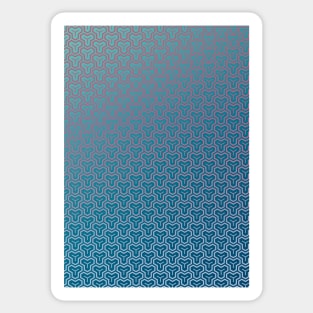 Japanese geometric pattern blue and lilac Sticker